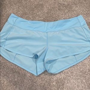 light blue lululemon shorts